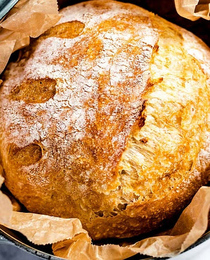 4 Ingredient No Knead Artisan Bread