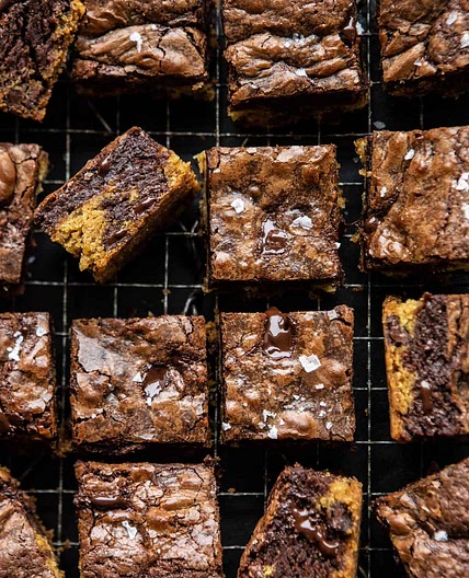 Salted Crinkle Top Brownie Cookie Bars
