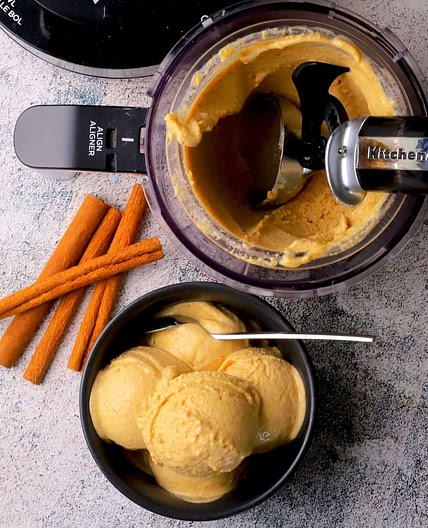 Cinnamon Roll Chickpea Ice Cream (Ninja Creami)