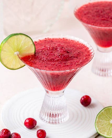 Frozen Cranberry Margaritas
