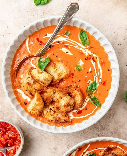 Spicy Tomato Soup with Calabrian Chilies