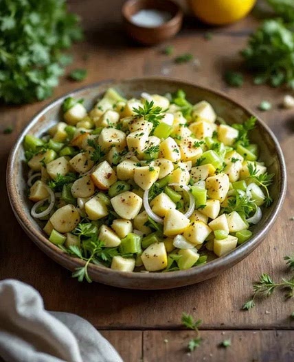 Greek Style Celery and Apple Salad