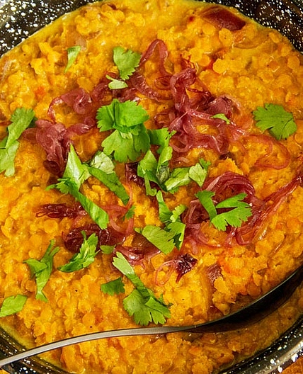 Dal de lentilles corail coco et miso