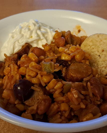 Rice and Beans from leftovers