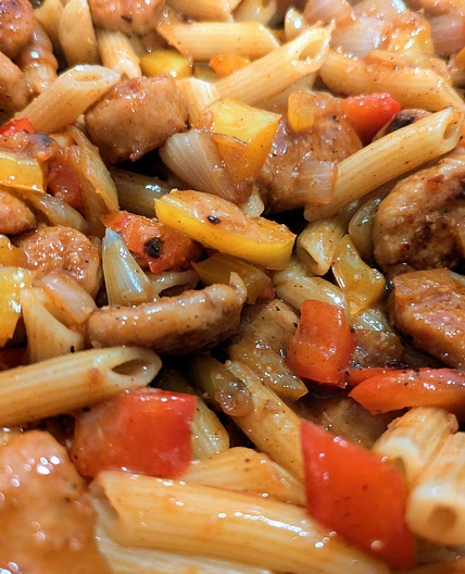 Sweet Chilli BBQ Sausage Pasta
