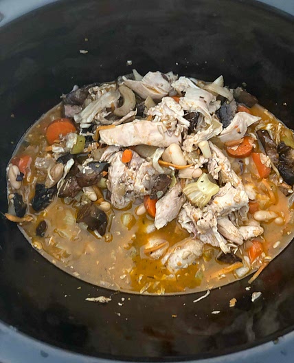 Baked Pesto Chicken, Veggie & Pasta Casserole