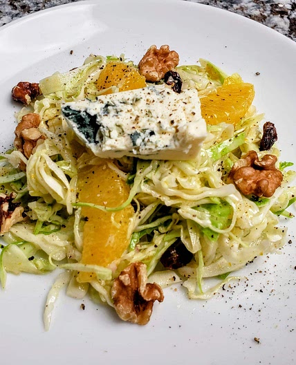 Cabbage Salad with Orange and Blue Cheese