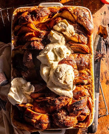 Baked Cinnamon Apple Butter French Toast