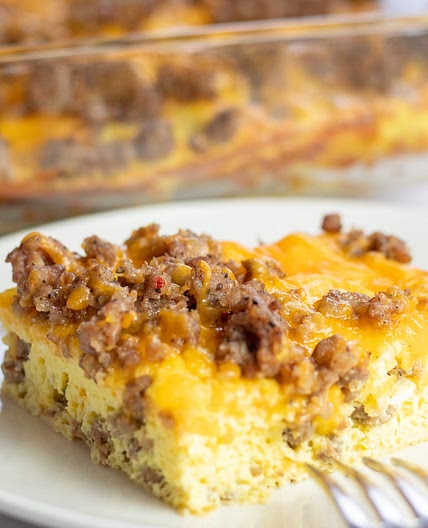 Sausage Egg and Cheese Breakfast Casserole