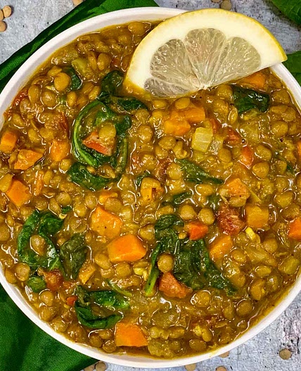 Instant Pot Green Lentil Soup