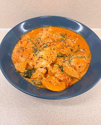 Instant Pot Creamy Chicken Ravioli