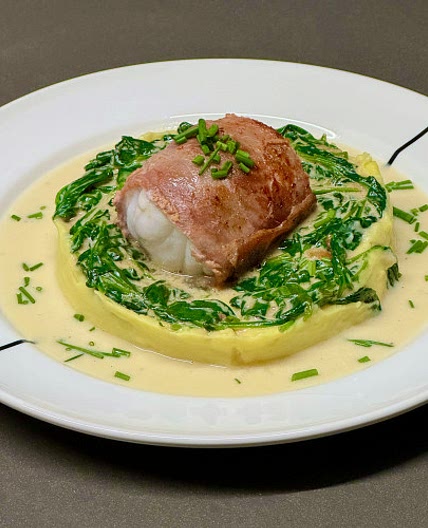 Monkfish saltimbocca