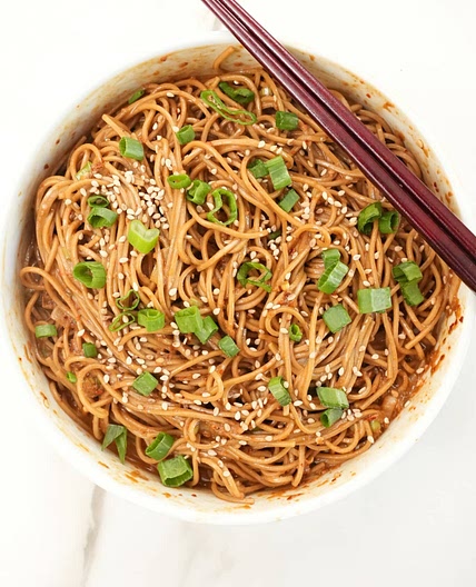 Creamy Spicy Sesame Soba Noodles