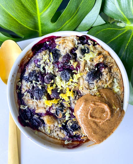 Lemon Blueberry Baked Oats
