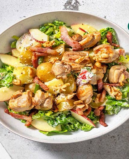 Waldorf Style Salad with Chicken and Bacon