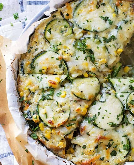 Sweet Corn and Zucchini Pie