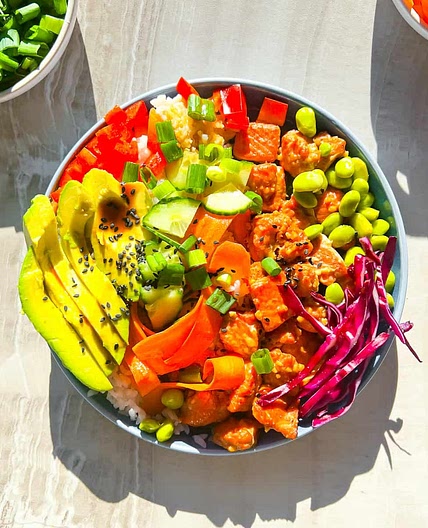 Cooked Salmon Poke Bowl (25 Minutes)