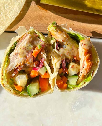 Honey Mustard Chicken Wraps