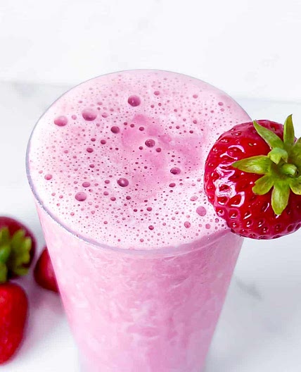 Quick Strawberry Protein Shake