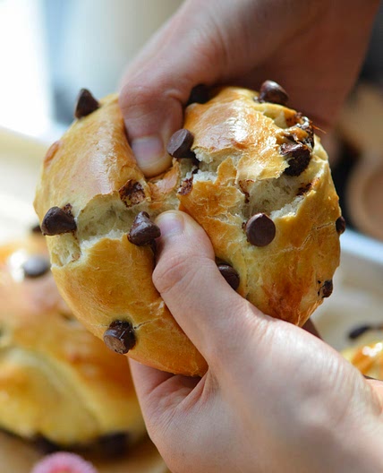 Chocolate Chip Brioche Rolls