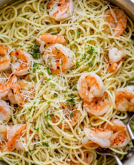 Garlic Shrimp Spaghetti
