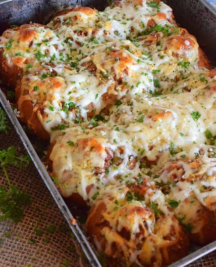 Garlic Bread Meatball Bombs
