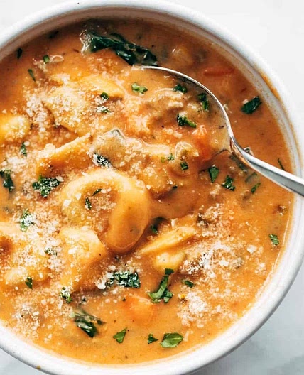 Ang's Creamy Tortellini Soup