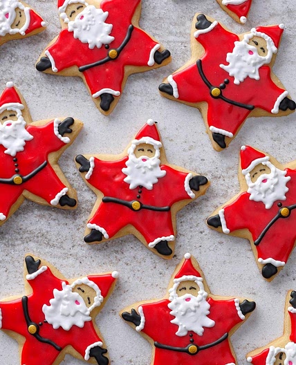 Santa Star Cookies