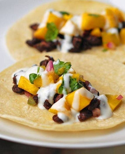 Mango Black Bean Tacos