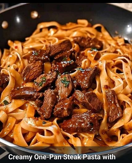 Creamy One-pan Steak Pasta