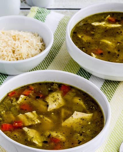 Chicken Pesto Soup (Instant Pot or Stovetop)