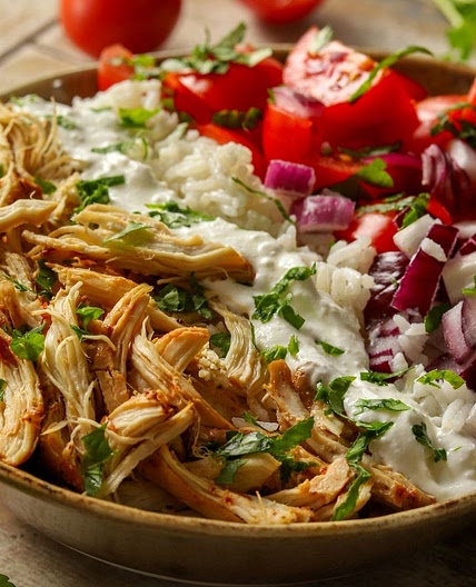 Crockpot Chicken Shawarma Bowl