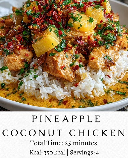 Pineapple Coconut Chicken 🍍🥥🍗