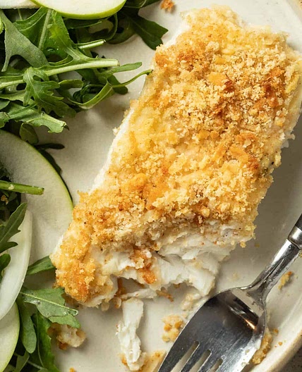 Heavenly Halibut (Baked Halibut with Mayonnaise)