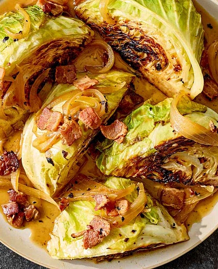 Apple Cider–Braised Cabbage