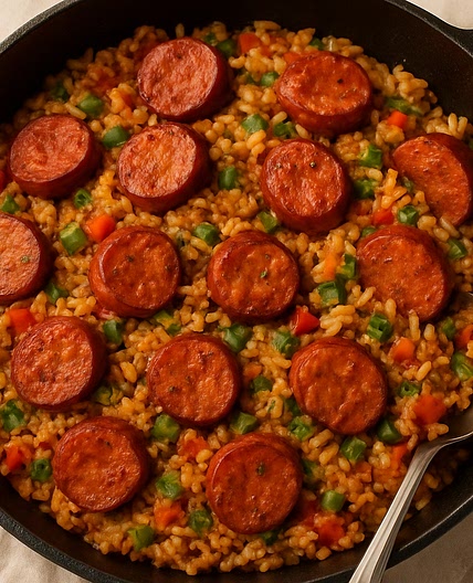 Cajun Sausage and Rice Skillet