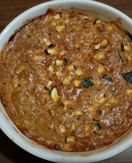 Gratin courgette et thon à la tomate