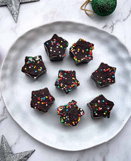 Chocolate Fudge Stars -3-Ingredient No‑Bake Treat