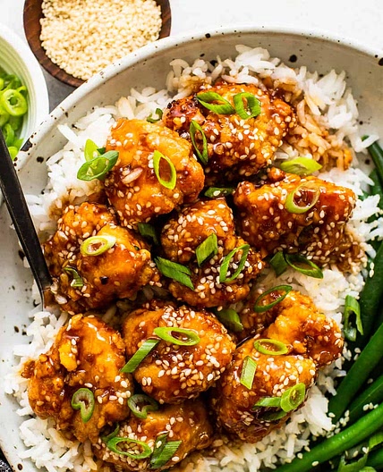 Air Fryer Honey Sesame Chicken