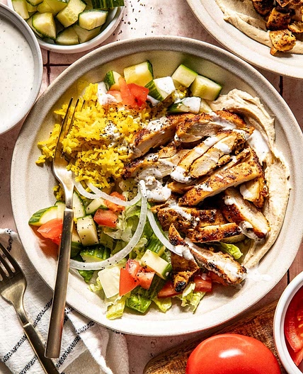 Halal-Style Chicken Shawarma Bowls