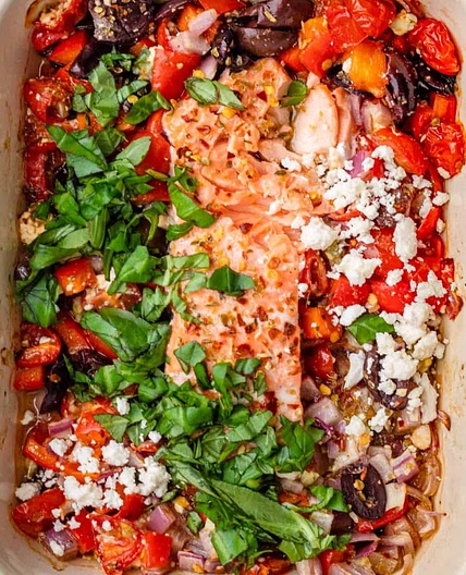 Baked Feta Salmon Recipe