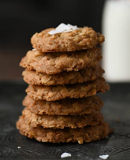 Coconut Oatmeal Cookies (Eggless)