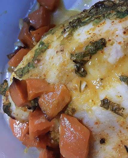 Tilapia (Amnon) Fish With Sweet Potatoes in Lemon Sauce