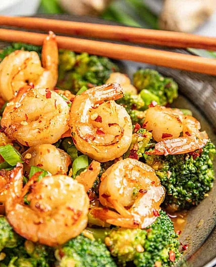 Spicy Szechuan Shrimp and Broccoli