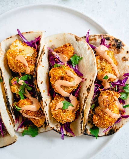 Cauliflower Tacos with Yum Yum Sauce