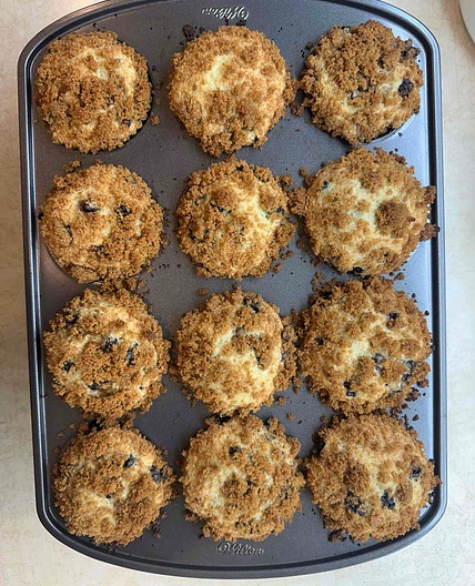 Sour Cream Blueberry Muffins