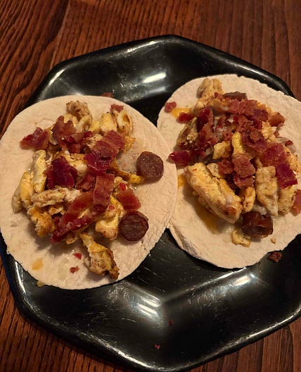 Low car breakfast tacos