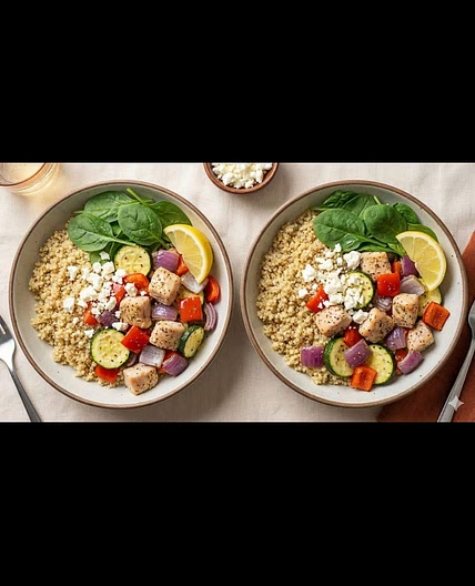 Mediterranean chicken bowl