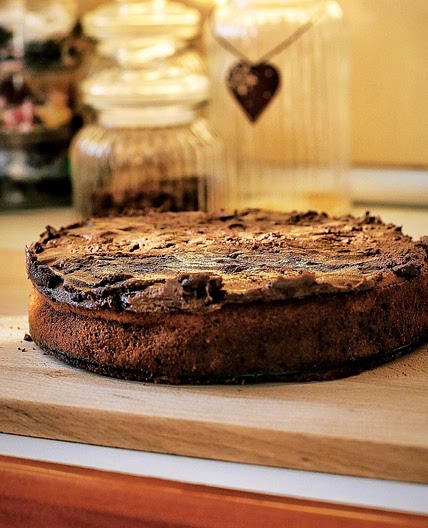 Pumpkin cake with dark chocolate