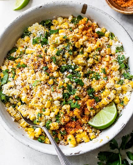 Grilled Corn Salad with Cotija